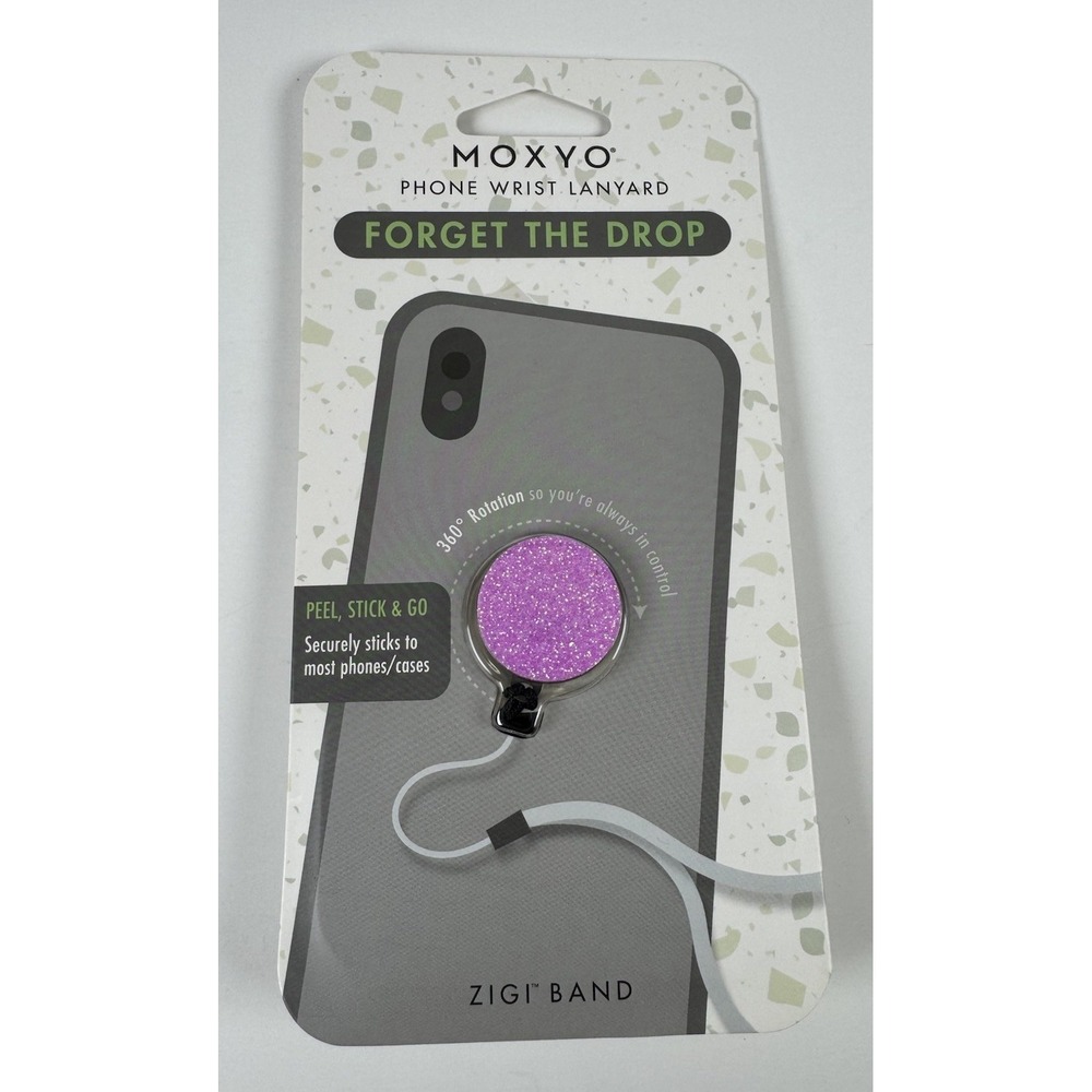 Moxyo Phone Wrist Universal Smartphone Lanyard - Pink Glitter/Black Lanyard